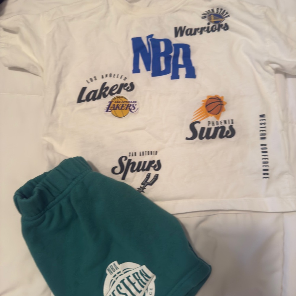 NBA Graphic Tee and Shorts Set